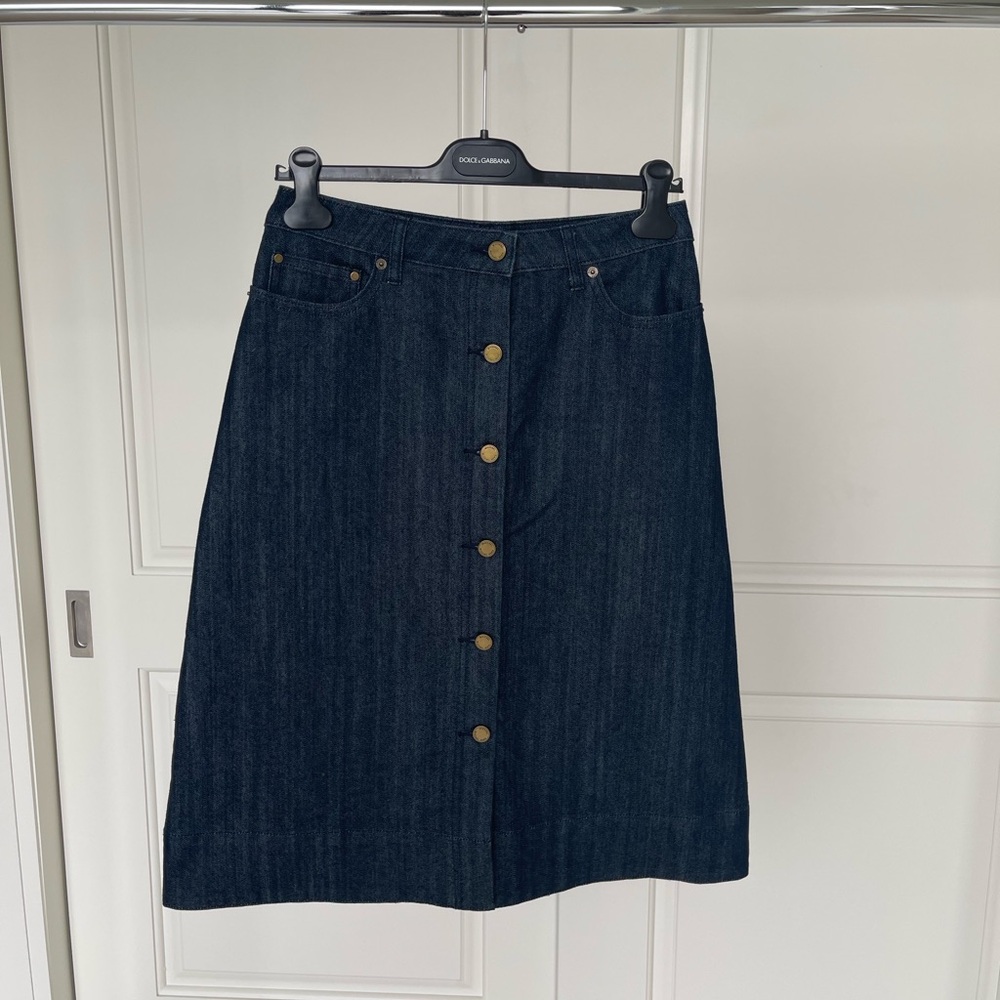 Michael Kors Denim Button-Front Skirt…Size 6